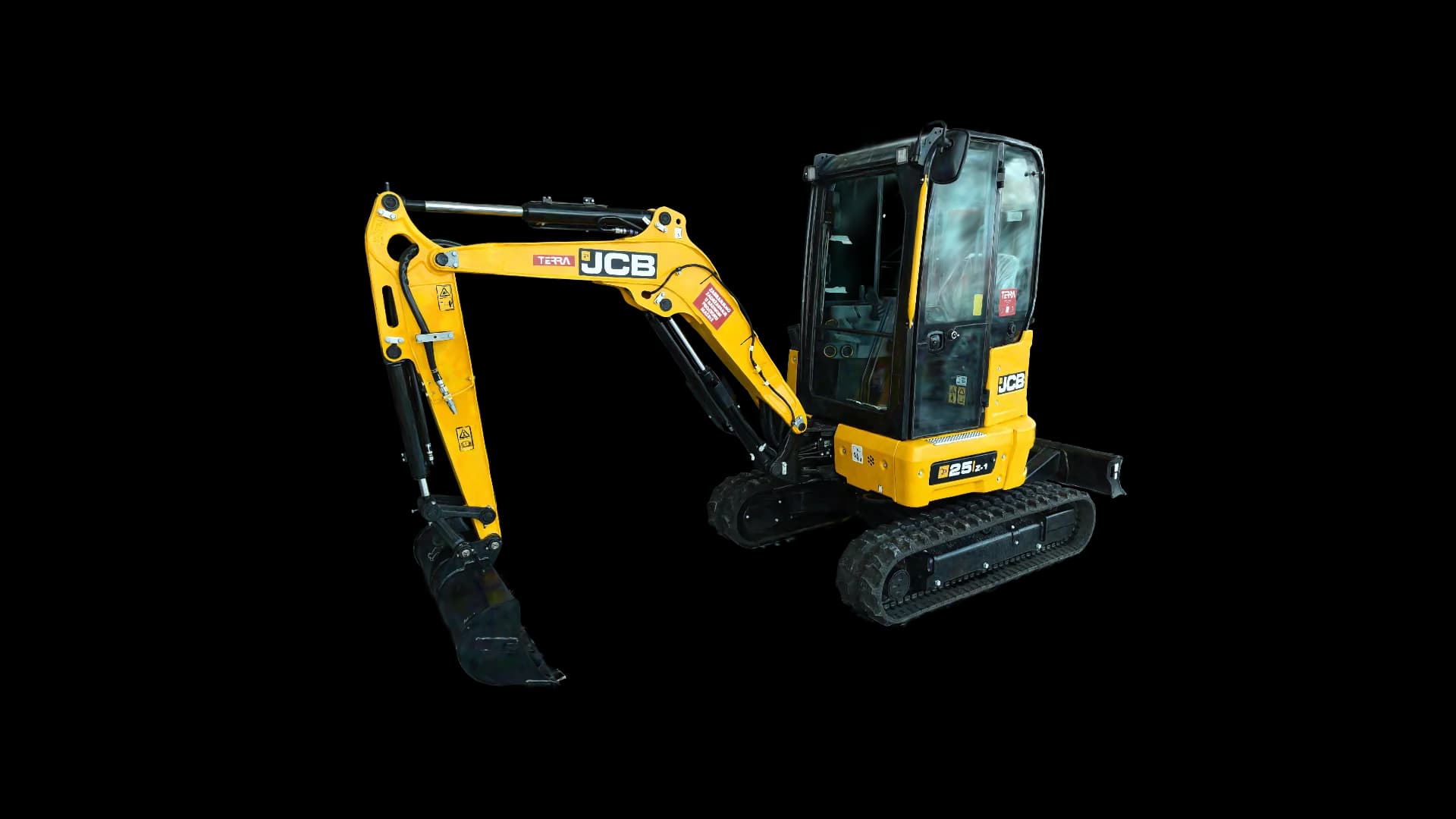 A compact excavator, captured in 3D with a Nikon D750
